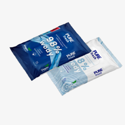 Pure Fresh nawilżane chusteczki odświeżające 98 % wody 15 sztuk
