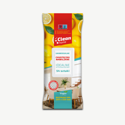 Uniwersalne chusteczki nawilżane do czyszczenia domu Clean Home Cytryna