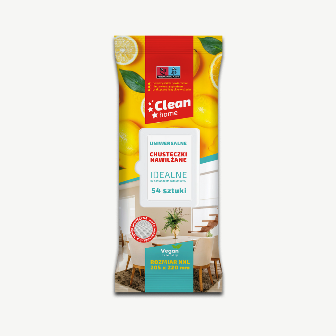 Chusteczki nawilżane Clean Home Cytryna Coton-club Polska