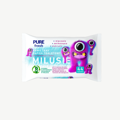 Pure Fresh nawilżany papier toaletowy Milusie 44