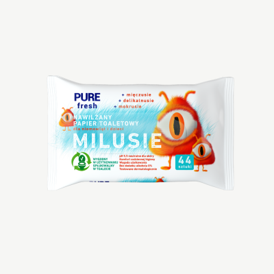Pure Fresh nawilżany papier toaletowy Milusie 44
